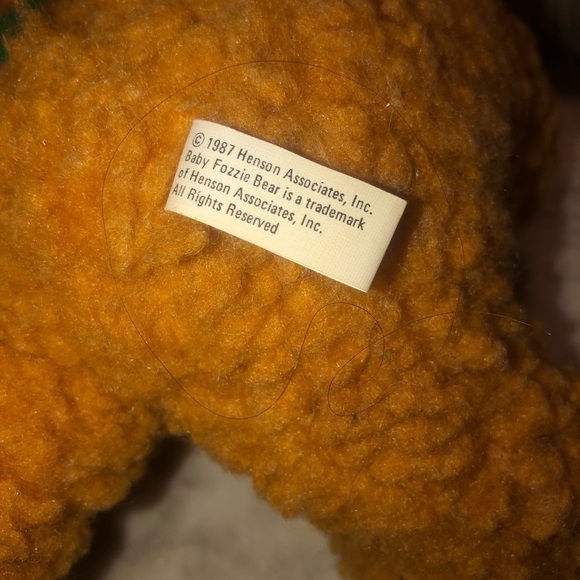 𝅺vtg 80s Fozzie Bear Baby Fozzie Christmas Jim Henson 1987 Plush Teddy Bear 7.5” - Picture 4 of 5